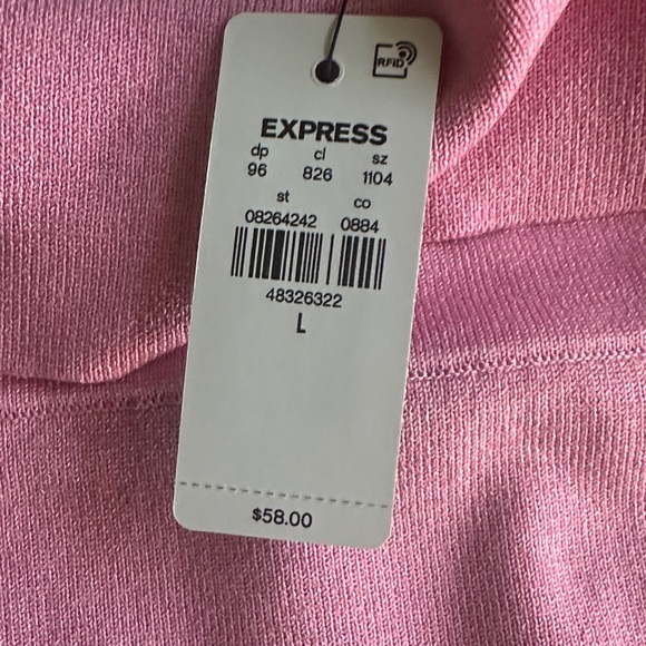 Express Pink Off-Shoulder Blouse - Picture 2 of 2